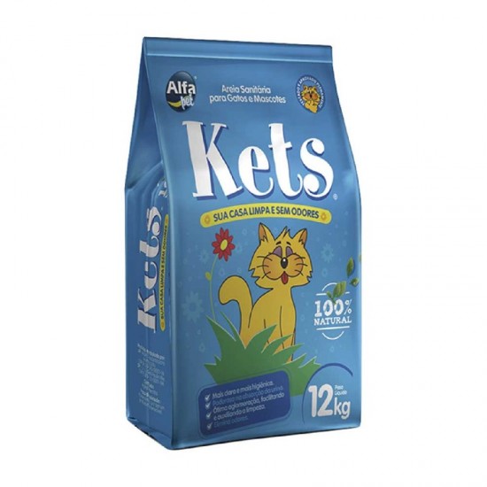 AREIA P/GATOS KETS-AZUL 12 KG