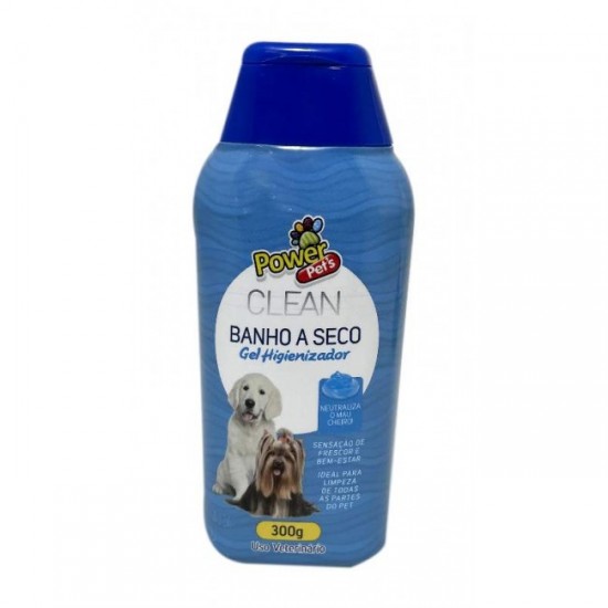 BANHO A SECO GEL P/CAES POWERPETS 300G