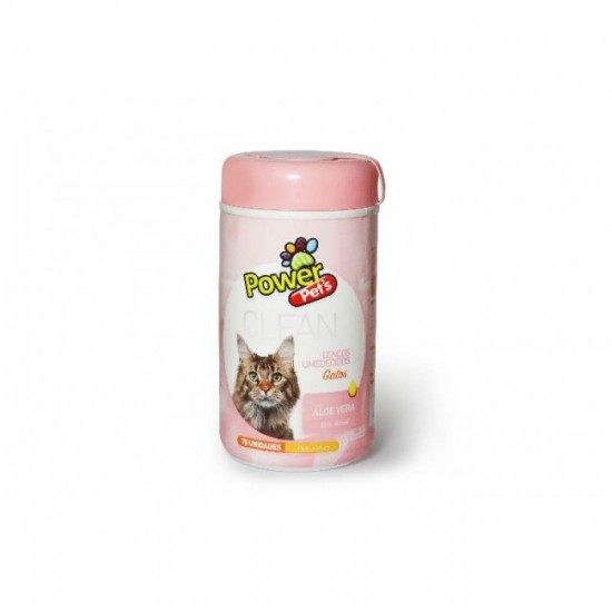 LENCOS UMEDECIDOS POWERPETS GATOS