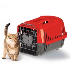 114824 - CAIXA TRANSP POWERPETS GATO N 1 VERMELHA