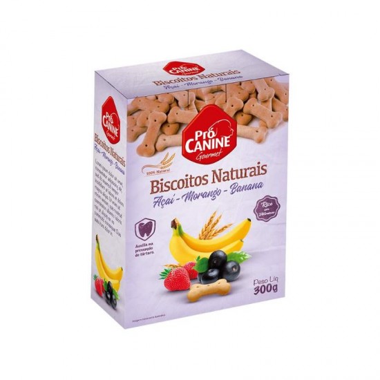 BISCOITO NATURAL ACAI/MORAN/BANAN-300GR