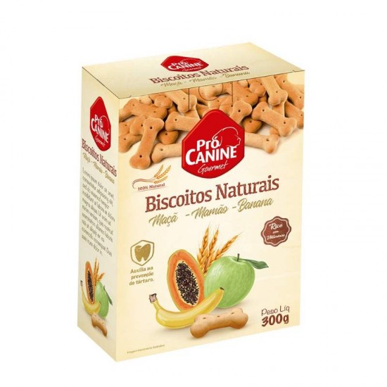 BISCOITO NATURAL MACA/MAMAO/BANAN-300GR