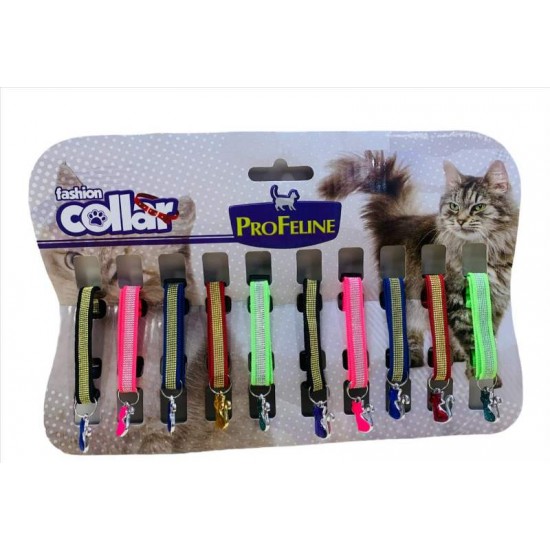 COLEIRA ELAST GATO BRILH PING GAT C/10UN