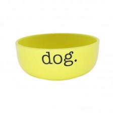 20880 - COMEDOURO CERAMICA DOG 700ML AMARELO