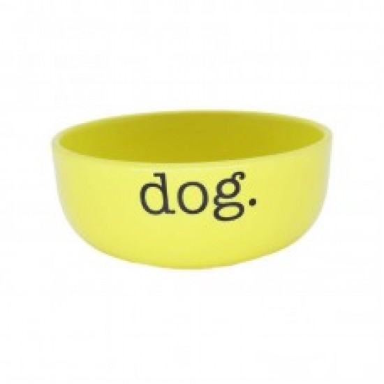 COMEDOURO CERAMICA DOG 700ML AMARELO