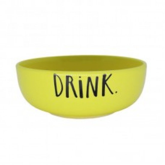 COMEDOURO CERAMICA DRINK 700ML AMARELO