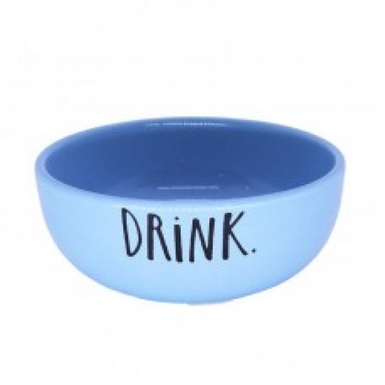 COMEDOURO CERAMICA DRINK 190ML AZUL