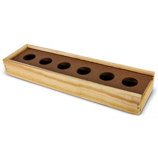 COXO DE MADEIRA MDF 6 FUROS C/12UN
