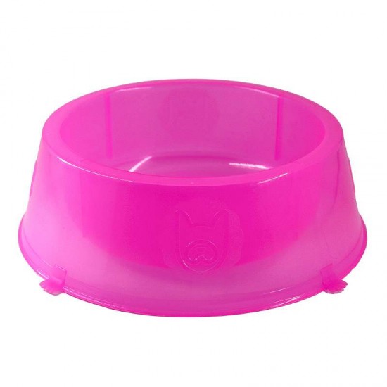 COMEDOURO PLASTICO PATINHAS 1LT ROSA