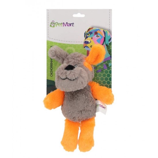 PELUCIA CACHORRINHO LARANJA 19CM-PETMART