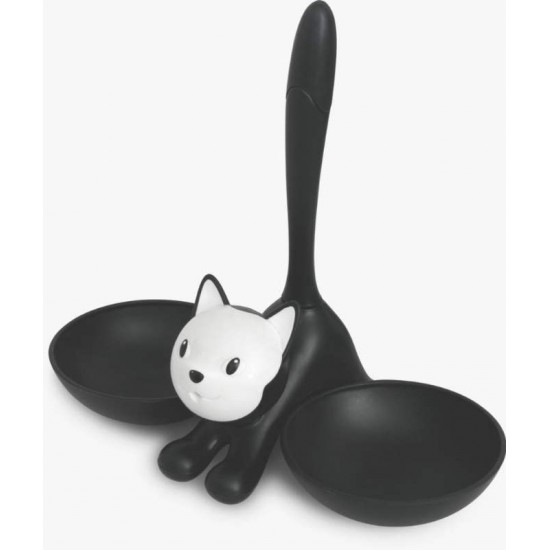 COMEDOURO GATO DUPLO GATITO-PRETO