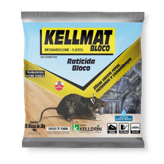 RATICIDA BLOCO 1 KG KELLMAT - R-38