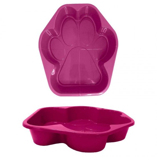 BANDEJA PLASTICA LUXO PATA-ROSA