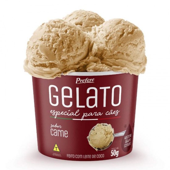 SORVETE GELATO P/CAES CARNE-50G