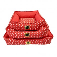 24067 - CAMA QUADRADA SUPER 3 PECAS-VERMELHO