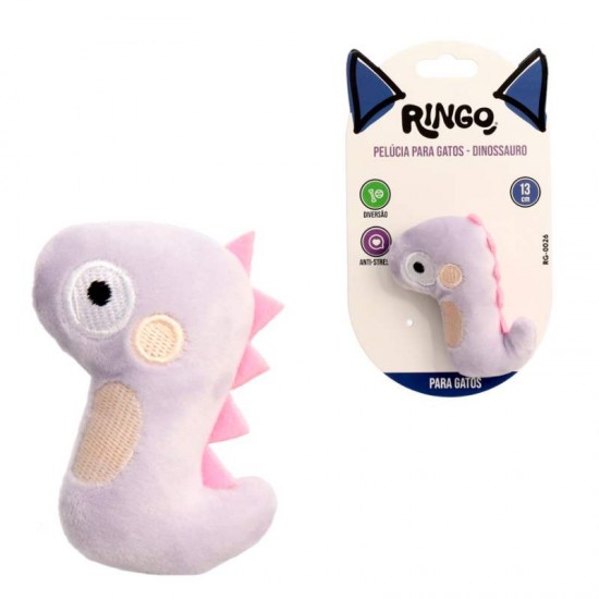BRINQ.GATO PELUCIA DINO 13CM-RG-0026