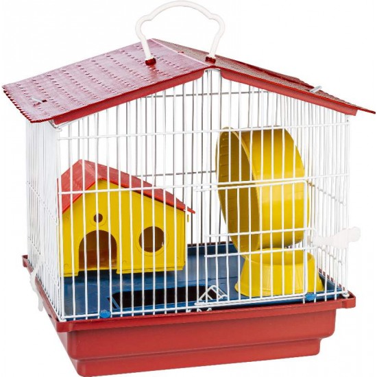 GAIOLA HAMSTER 1 ANDAR TETO PLASTICO-637