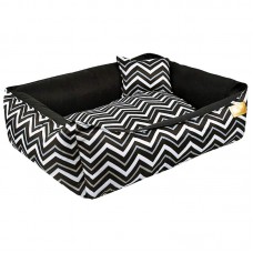 24727 - CAMA ZIG ZAG C/ZIPER MEDIO PRETA UND