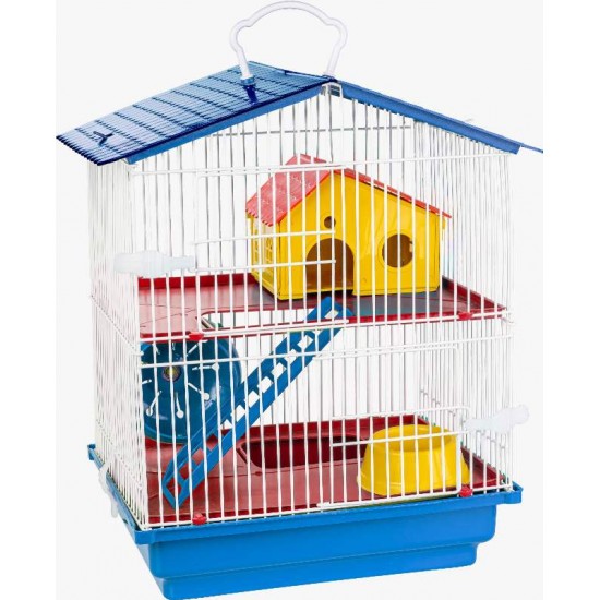 GAIOLA HAMSTER 2 ANDAR TETO PLASTICO-635