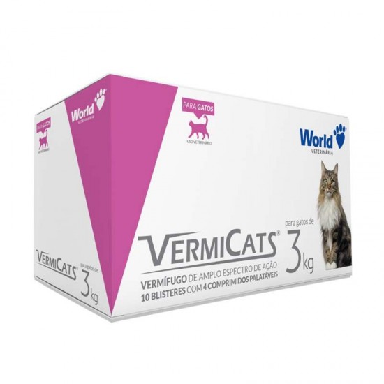 VERMICATS DISPLAY 3KG 10X4COMPRIMIDOS