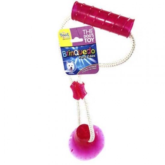 BRINQ MORDEDOR PUXADOR C/VENTOSA ROSA