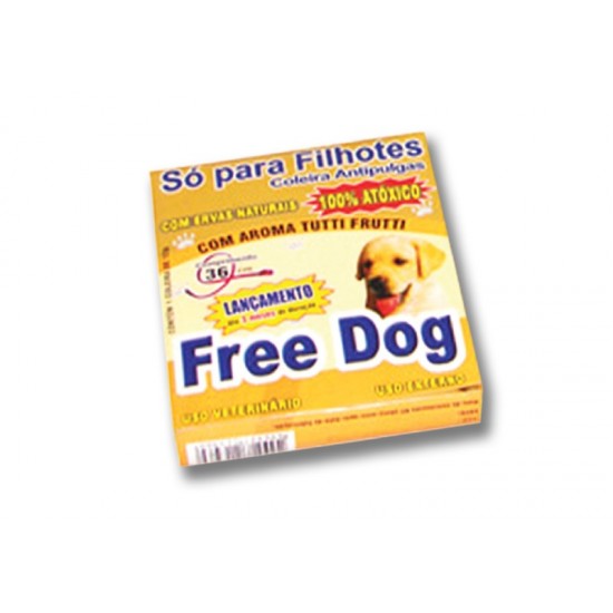 COLEIRA FREE DOG PULGA FILHOTES - 36 CM