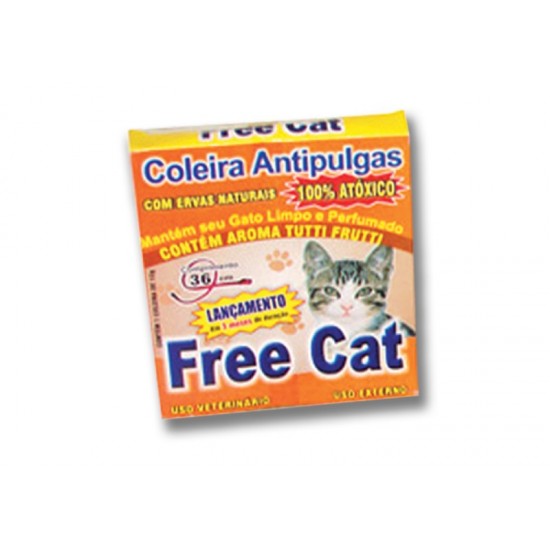 COLEIRA FREE CAT PULGA P/GATOS - 36 CM