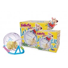 3434 - GLOBO DE HAMSTER M 17CM-C/SUPORTE P.PET